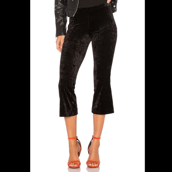 BAILEY 44 PG13 Revolve Black Velvet Crop Pant S - Picture 1 of 8